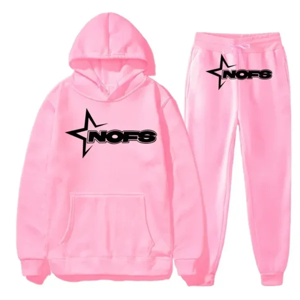 NOFS Tracksuit Pink with black logo