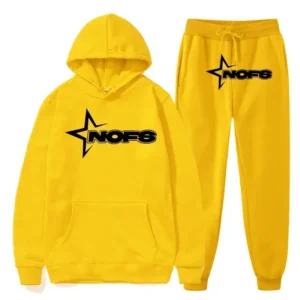 Nofs Tracksuit Yellow With Black Logo