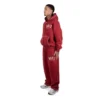 Nofs X Trapstar Red Zipper Hoodie