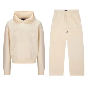 tone in tone nofs tracksuit in cream color