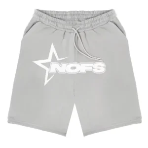 Grey NOFS Cargo Shorts with Nofs logo