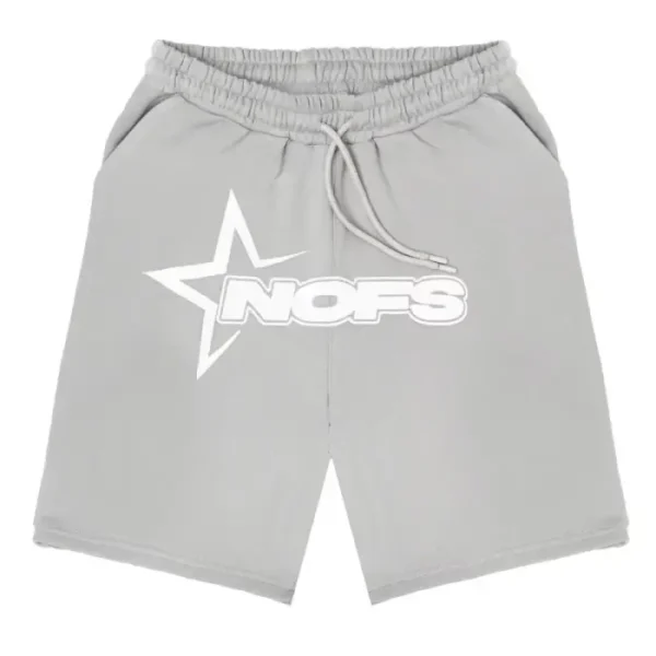 Grey NOFS Cargo Shorts with Nofs logo