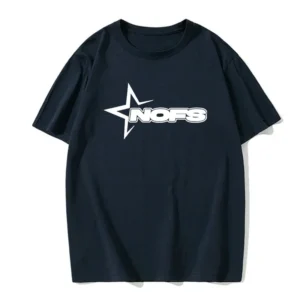NOFS Blue Casual Summer Cotton T-Shirt