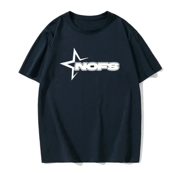 NOFS Blue Casual Summer Cotton T-Shirt