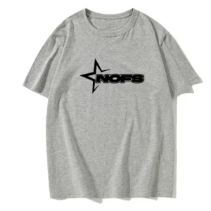 NOFS Grey Casual Summer Cotton T-Shirt