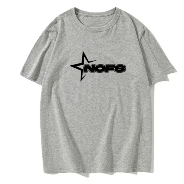 NOFS Grey Casual Summer Cotton T-Shirt