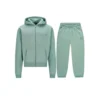 NOFS Mint Green Logo Embroidered Zip-Up Tracksuit