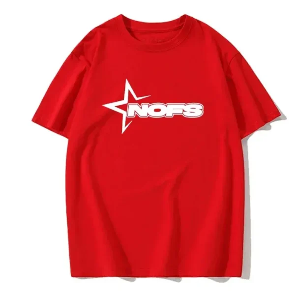 NOFS Red Casual Summer Cotton T-Shirt