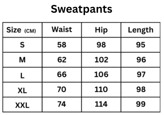 NOFS Size Chart
