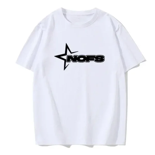 NOFS White Casual Summer Cotton T-Shirt