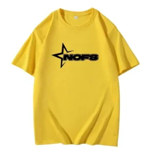 NOFS Yellow Casual Summer Cotton T-Shirt