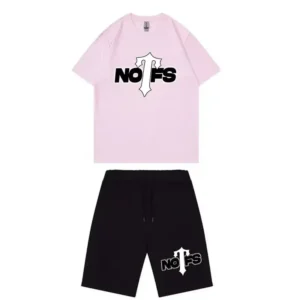 Nofs x Trapstar Summer Suit – Light Pink and Black